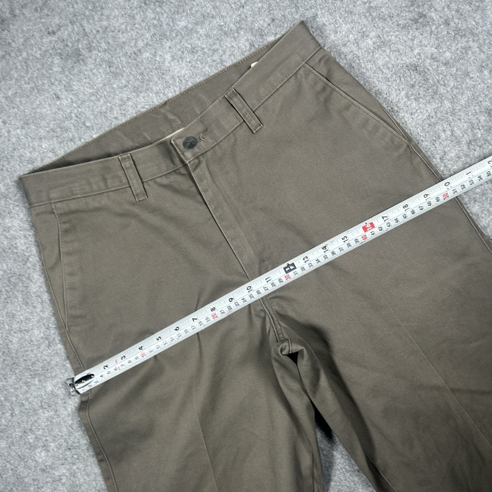 Vintage Lee Chino Pants Men's Size 32x30(32x28) Beige Barrel Wide Leg Fit - Picture 3 of 16